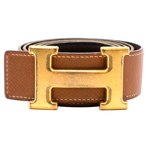 hermes belt h buckle tan leather|hermès buckle only.